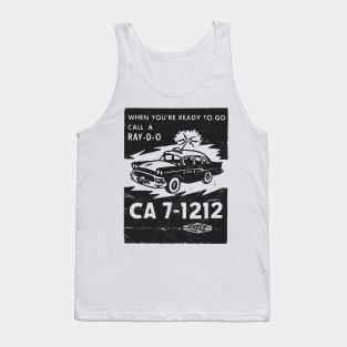 Vintage 1950s Mid-Century Style California Taxi Cab Tank Top